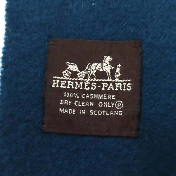 HERMES Authentic Blue Scarf - Picture 9 of 9
